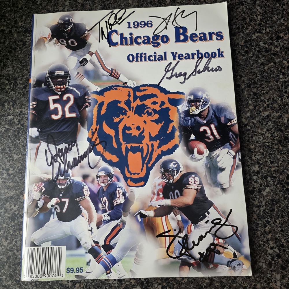 Chicago Bears 1996 Official Yearbook‎ Multi-Signed Unverified Autographs